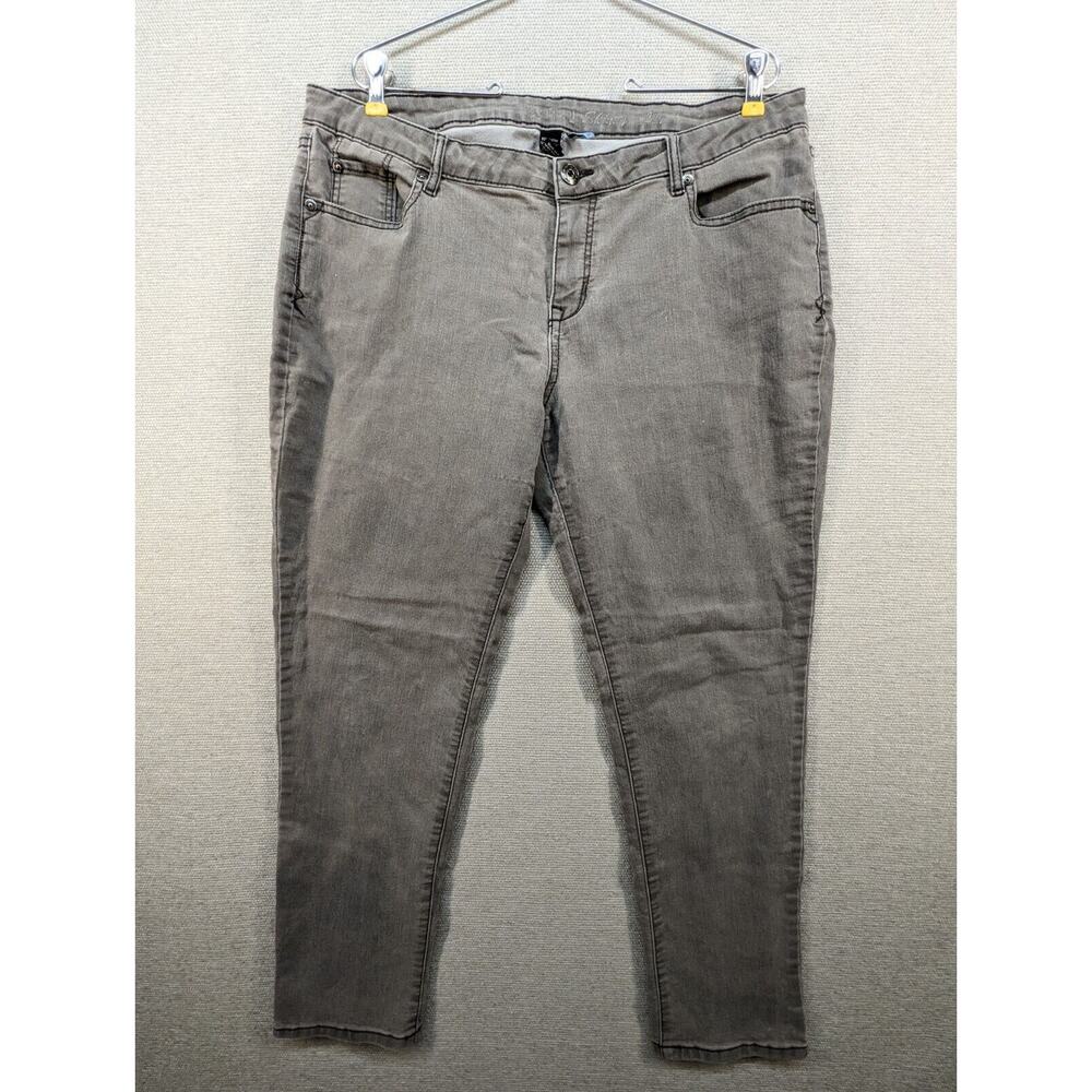 Apt 9 Gray Jeans Size 16 Modern Skinny Leg -0324C99